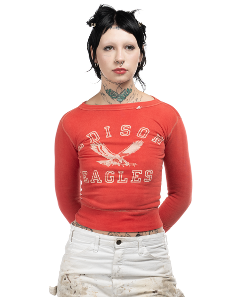 1950s Edison Eagles Flock Print Sweatshirt