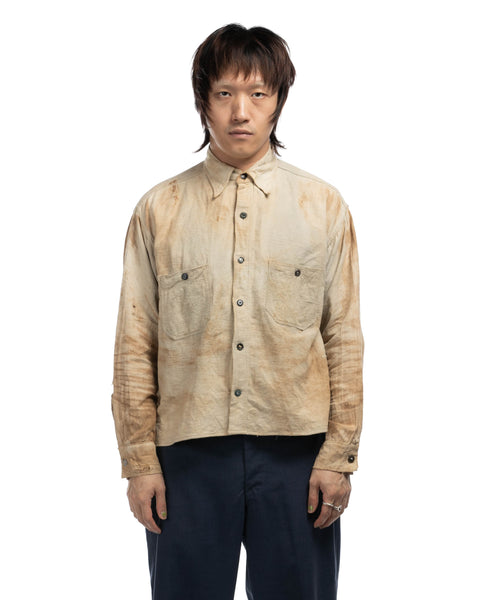 30's Enamel Button Farm Shirt - Medium