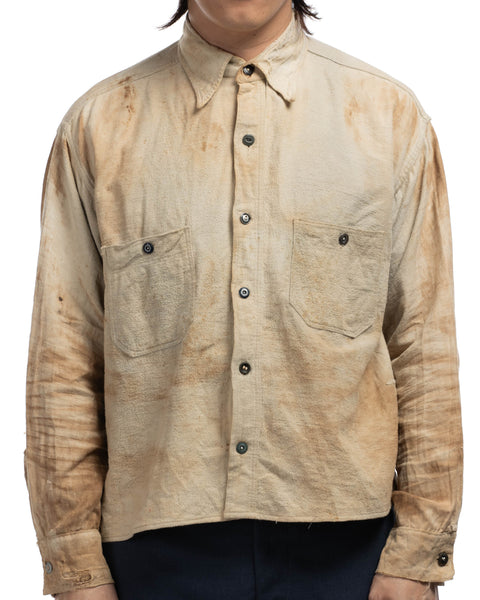30's Enamel Button Farm Shirt - Medium