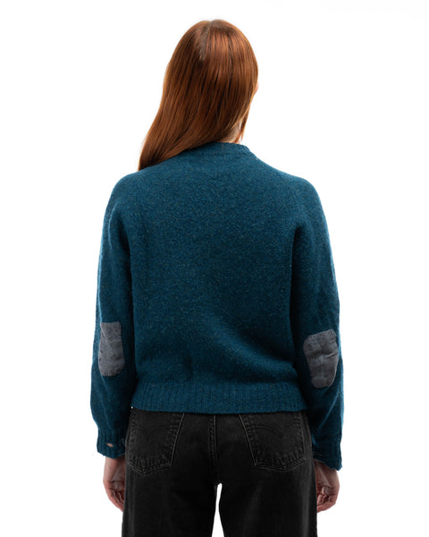 60’s Thrashed Elbow Patch Sweater - Small