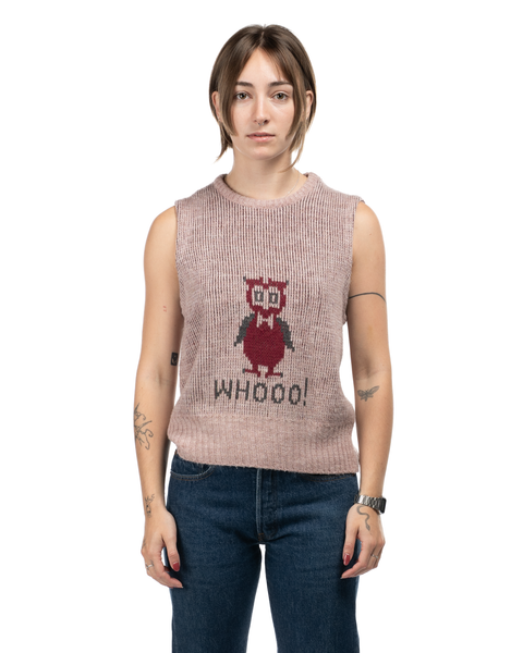 1970s Owl Sweater Vest