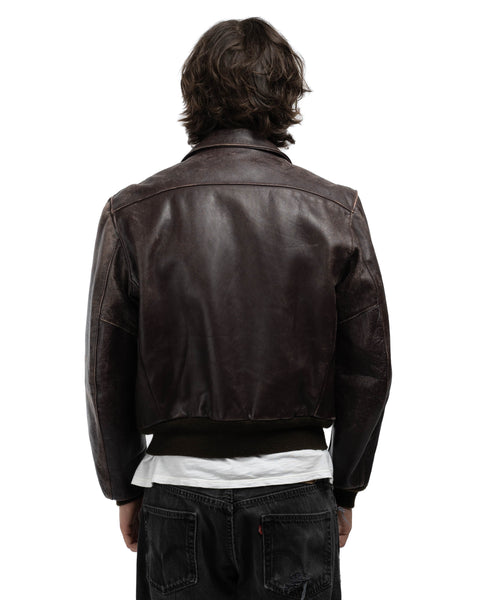 70's Horsehide Bomber Jacket - Medium
