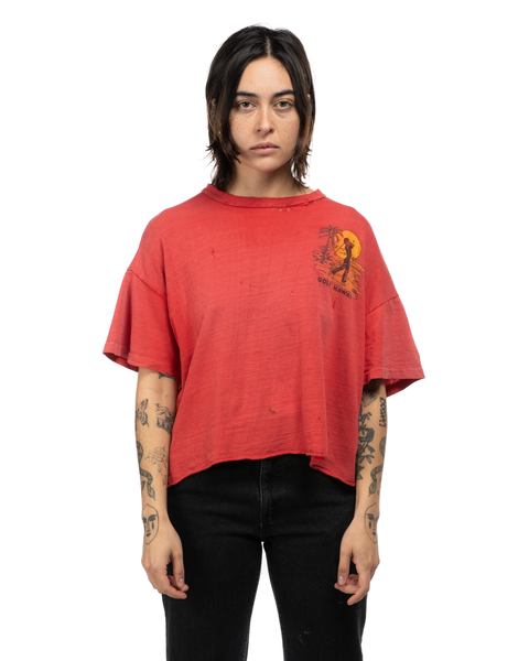 1960s Cropped Golf Hawaii Tee