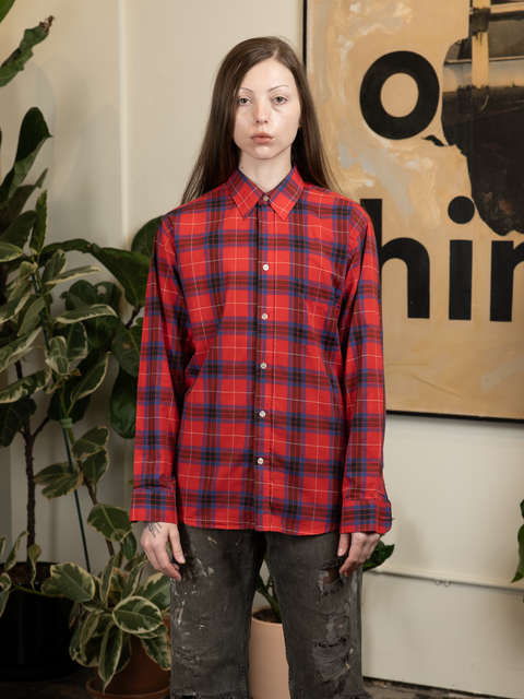 1970s Plaid Button-Up Shirt