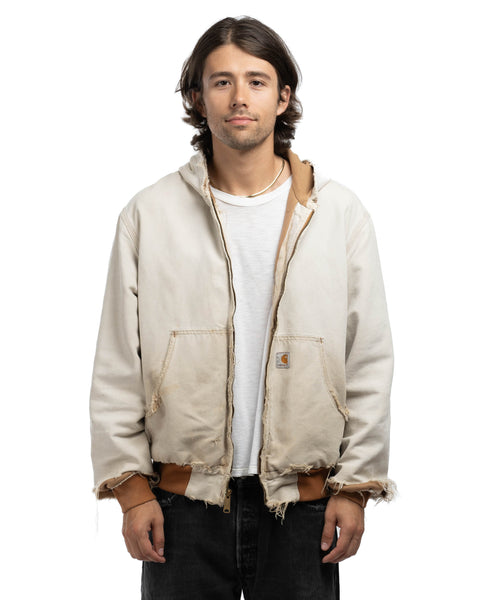 80's Thermal Lined Hooded Carhartt Jacket - Large