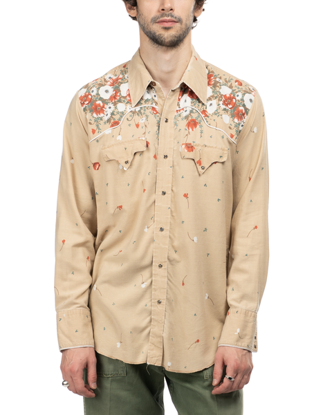 1970s Floral Western Shirt