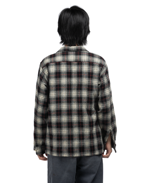 70s Wool Loop Collar Shirt - Large