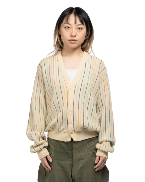 60s Striped Cardigan - Medium
