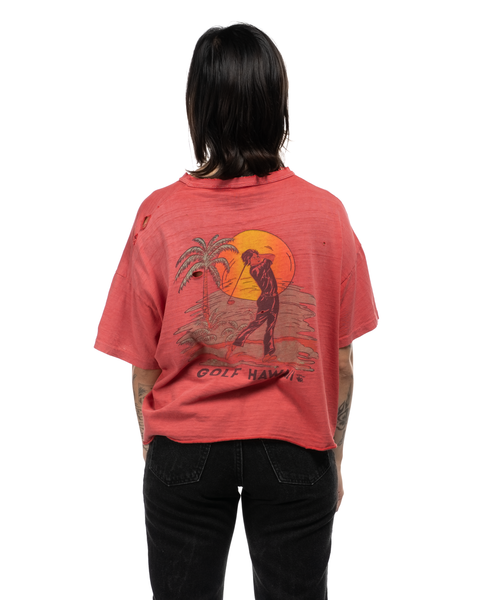 1960s Cropped Golf Hawaii Tee
