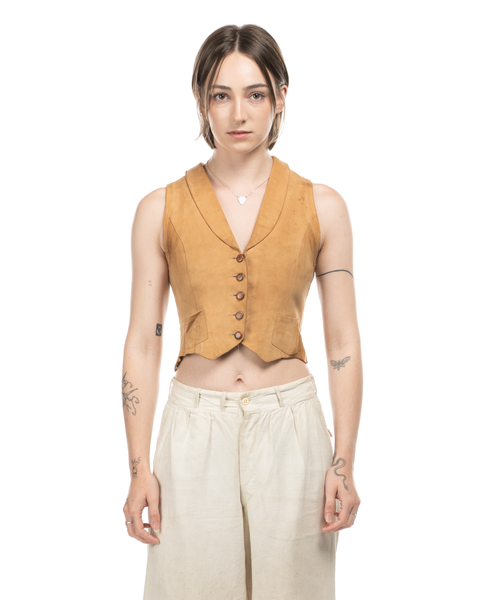 1980s Buckskin Vest