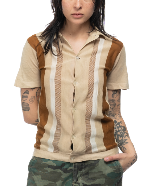 1960s Knit Button-Up Shirt