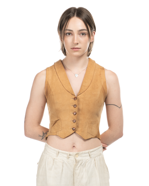 1980s Buckskin Vest