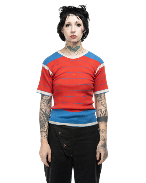 1960s Striped Wool Top