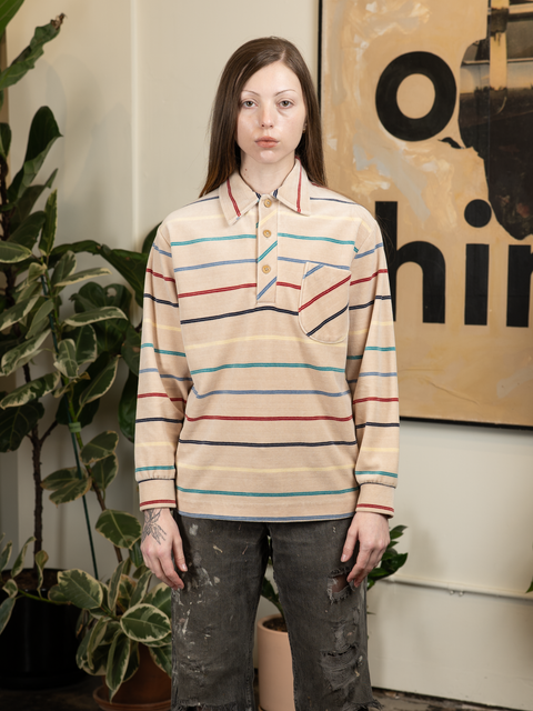 1970s Velvety Henley Sweatshirt