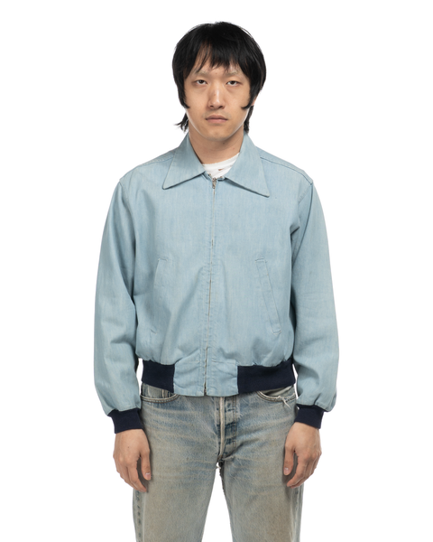 1960s Patched Denim Bomber Jacket