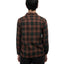 60's Plaid Loop Collar Shirt - Medium