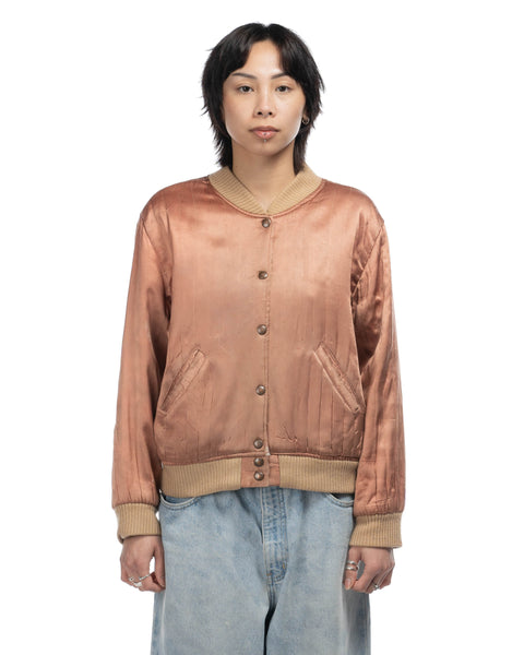 40's Quilted Satin Bomber - Small