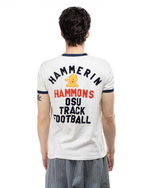 70's Champion Grog Flock Print OSU Tee - Large