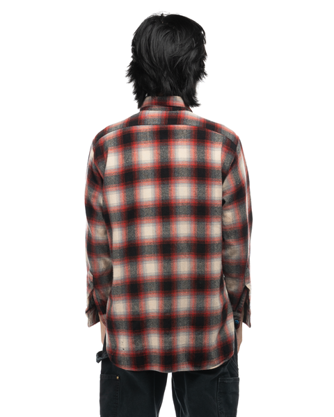 1960s Levi's Shadow Plaid Flannel Shirt