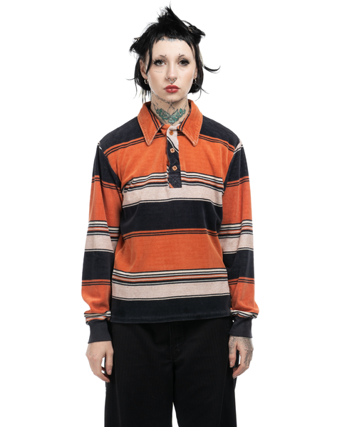 1970s Velvety Henley Sweatshirt