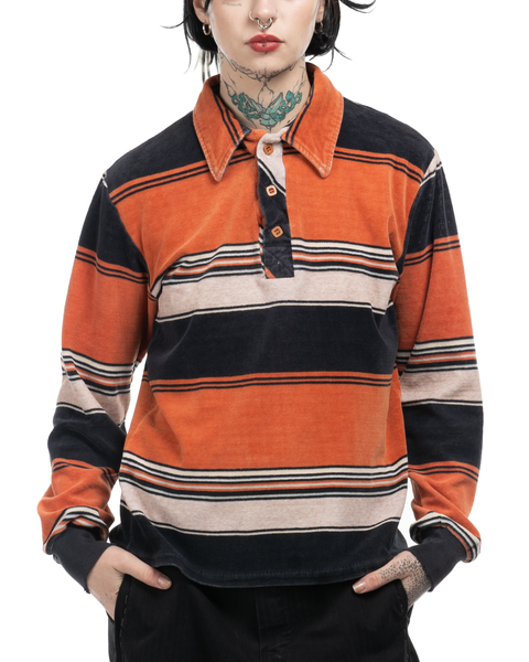 1970s Velvety Henley Sweatshirt