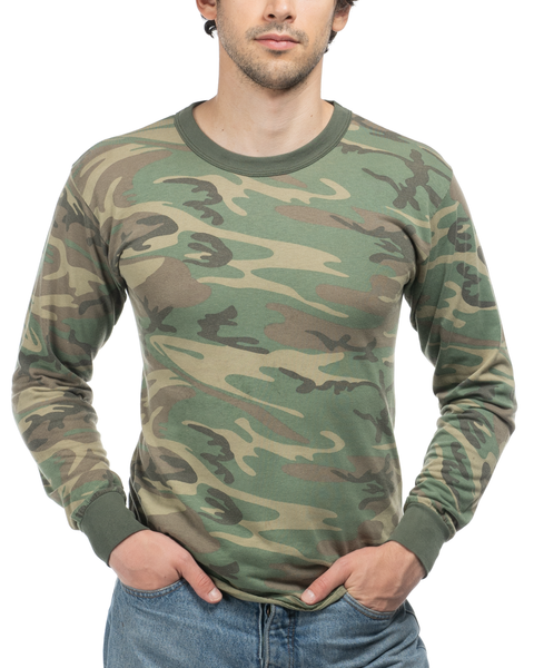 90's Camo Long Sleeve Tee - Medium