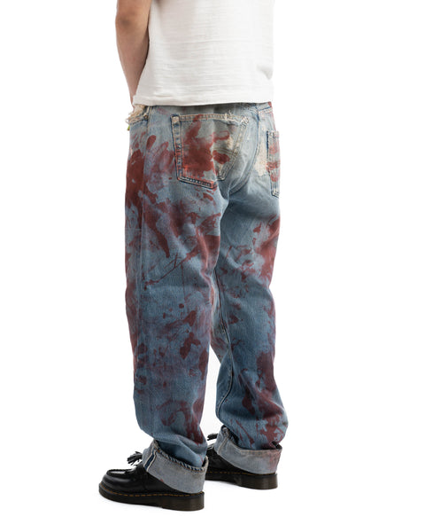 80's Ink Splatter Levi's Redline 501 Denim - 36" x 30"