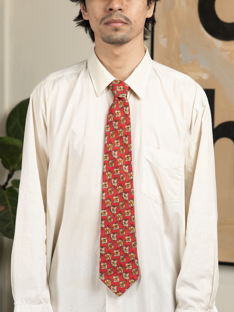 1980s Ferragamo Silk Circus Tie