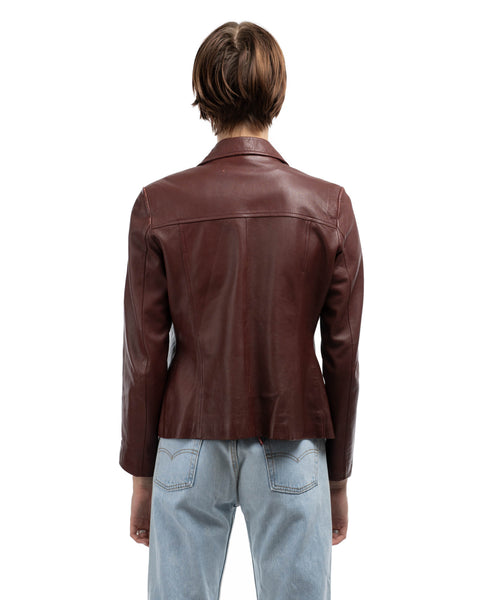 70's Leather Jacket - Medium