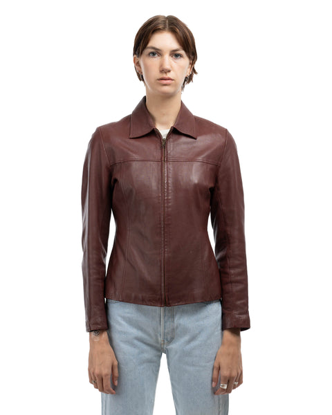 70's Leather Jacket - Medium