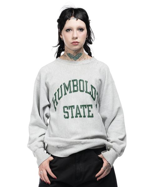 80s Humboldt State Champion Reverse Weave Crewneck - Large