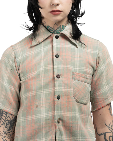 30's Perfect Faded Cotton Flannel - XS