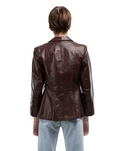 70's Leather Jacket - Medium