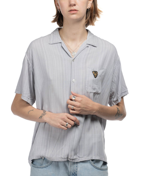 60's Rayon Loop Collar Shirt - Large