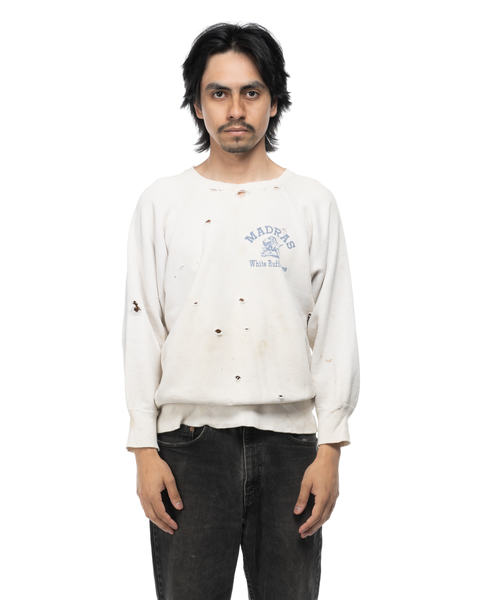 1950s Thrashed Madras Crewneck Sweatshirt