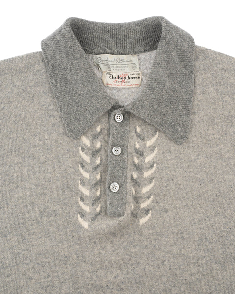 60's Woolen Polo Shirt - Medium