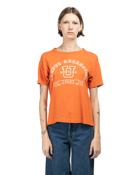 1970s Montana Champion Blue Bar Tee