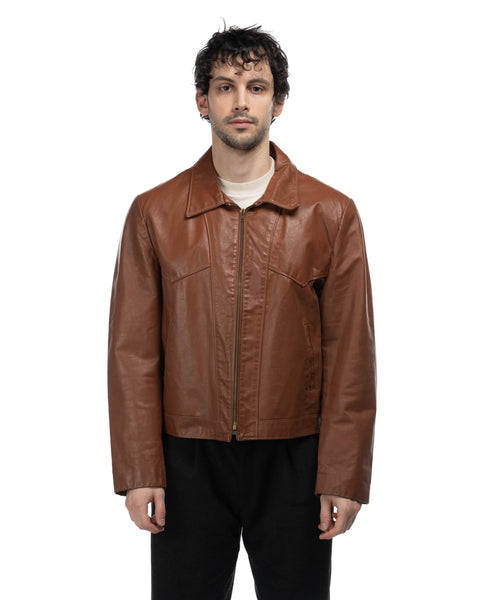 70's Cool Guy Leather Jacket - Large