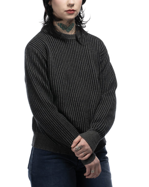 50's Lambs Wool Rib Sweater - Medium