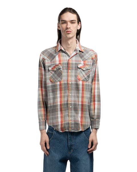 70's Western Cotton Flannel - Large