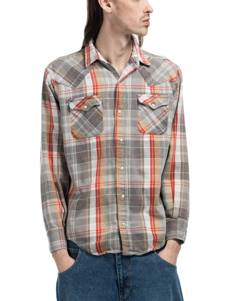 70's Western Cotton Flannel - Large