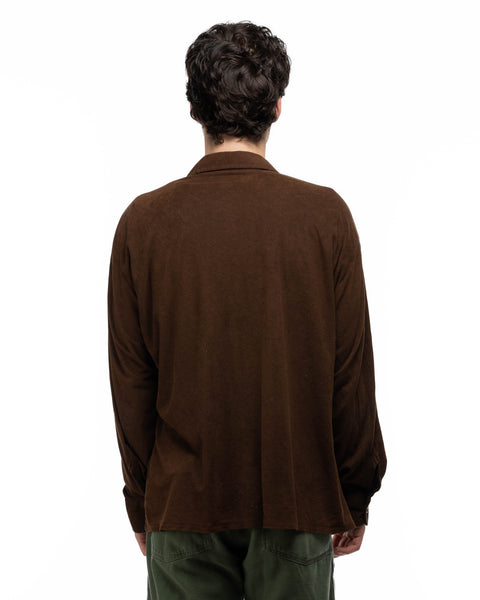 70's So Soft Brown Button-Up - Large