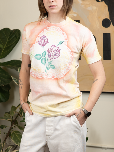 1970s Floral Airbrush Tee