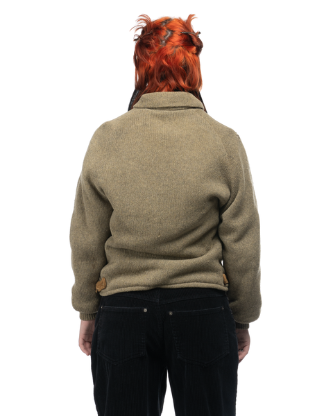 1950s Paneled Wool & Leather Jacket