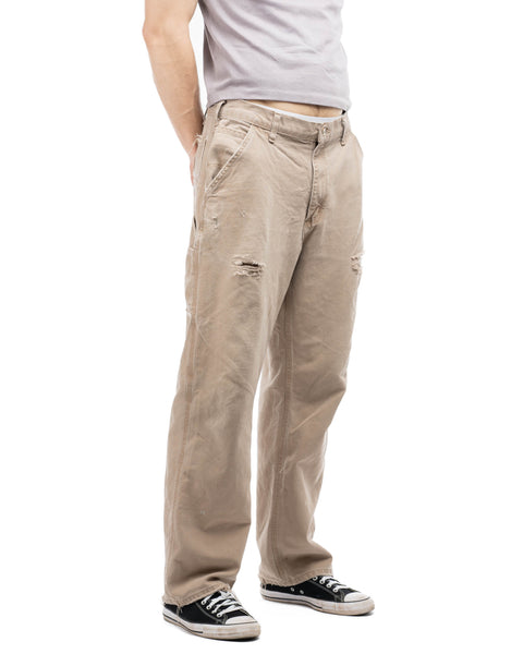 90's Carhartt Thrashed & Repaired Dungarees - 33" x 31"