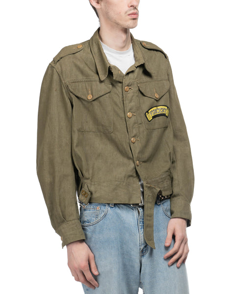 50's British Denim Battledress w/ British Motorcycle Patch - Large