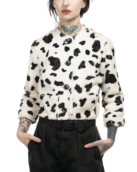 1960s Cow Print Mini Coat