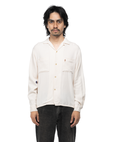 1960s Loop Collar Button-Up Shirt
