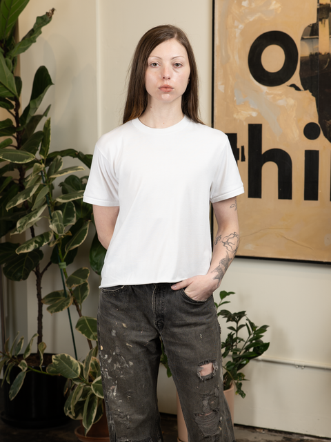 1970s Cropped Blank Tee