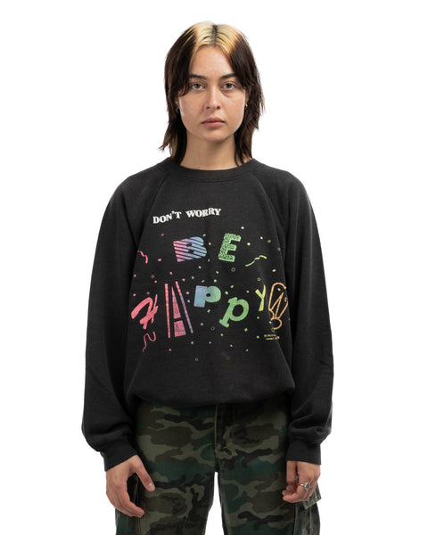 80's Be Happy Crewneck - Medium